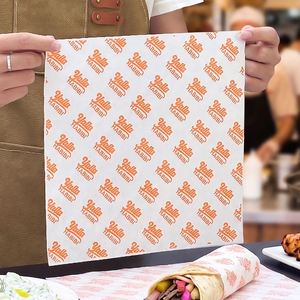 Eco Friendly Custom Logo Printing Food Wrapping <b>Paper</b> Wax/PE Coated <b>Greaseproof</b> <b>Paper</b> for Burger Sandwich Bread Food Packaging - Product Image 6