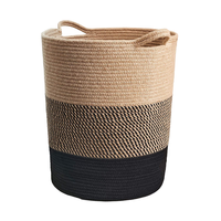 Panier de rangement élégant et moderne pour la chambre d'enfant - Panier à linge en corde tressée pour vêtements sales et jouets pour bébés