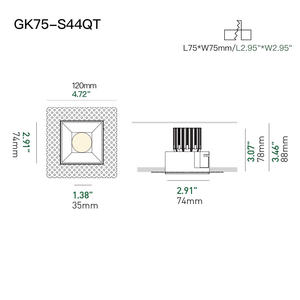 XRZLux 15W LED plafonnier moderne <span class=keywords><strong>IP44</strong></span> étanche Downlight ETL approuvé COB lumière pour cuisine <span class=keywords><strong>salle</strong></span> <span class=keywords><strong>de</strong></span> <span class=keywords><strong>bain</strong></span> carré encastré - Product Image 5