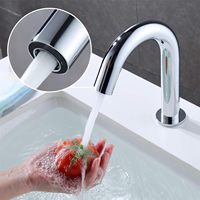 Vente en gros Robinets d'eau automatiques sans contact froids au design moderne noir Robinet de cuisine à capteur intelligent avec capteur