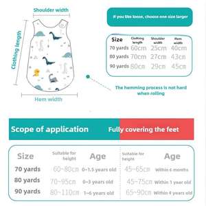 Vente en gros Sac de couchage pour bébé 4 couches 6 couches Sac de couchage <span class=keywords><strong>sans</strong></span> manches en coton doux <span class=keywords><strong>sans</strong></span> <span class=keywords><strong>pied</strong></span> pour nouveau-né - Product Image 2