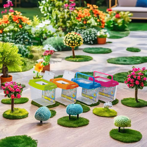 Transparante Huizen Kleine Aquarium Dieren Huisdier Kooien Dragers Plastic Aquarium Reptiel Schildpad <span class=keywords><strong>Tank</strong></span> Kikker Kooi Doos Met Handvat - Product Image 4