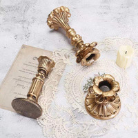 Porte-bougie simple en fer de style européen vintage, romantique et professionnel, pour la décoration de table de mariage, d'hôtel ou de dîner à la maison