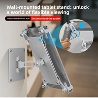 Support de tablette universel mural antivol en aluminium de qualité supérieure avec rotation à 360 degrés
