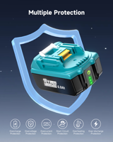 2 pak pengganti 18 Volt alat listrik baterai isi ulang dengan 14.4 v-18 V Port Ganda pengisi daya untuk Makita BL1815 BL1850B BL1830
