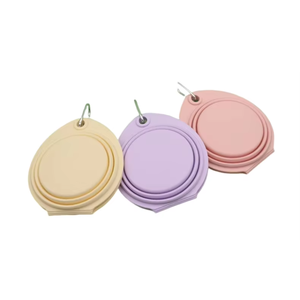 Bol pliable pour animaux de compagnie en silicone, pratique, en gros, pour l'extérieur, anti-fuite, bol à eau pour chien - Product Image 3