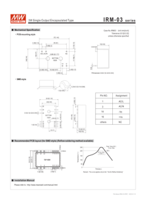 Alimentation à découpage encapsulée MeanWell <span class=keywords><strong>IRM</strong></span>-03 3W à sortie unique, convertisseur AC/DC, entrée 3.3V-24V 85-305VAC/120-430VDC - Product Image 6