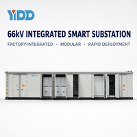 Subestación Móvil de Tres Transformadores de Potencia de 69kv, Subestación Integrada Prefabricada en Contenedor para Proyectos de Parques Eólicos