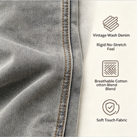 Jean en denim kaki pour femme, taille basse, coupe ample et large, style tendance pour le cyclisme