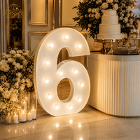 Lettre lumineuse LED blanche Ampersand, grande taille, pour décoration de mariage, fête ou événement