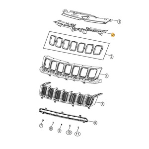 Water Tank Cover <b>Bracket</b> 68258700AD For 2017-2022 Jeep Compass <b>Plastic</b> Mounting Support - Product Image 4