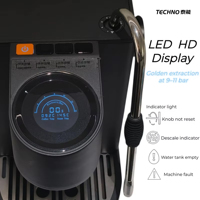 Machine à café expresso personnalisable avec contrôle de température NTC PID, réservoir d'eau de 1,2 L, buse vapeur, pour usage domestique et commercial