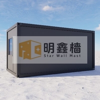 Maison préfabriquée modulaire démontable de 20 pieds, équipée en usine, bureau mobile, cabane rurale