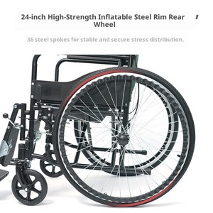 <span class=keywords><strong>Fauteuil</strong></span> roulant manuel pliable, scooter de mobilité léger <span class=keywords><strong>pour</strong></span> personnes âgées et handicapées, transport facile - Product Image 5