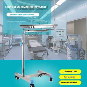 Carrito de Acero Inoxidable para Instrumental Médico, Carro Móvil para Instrumental Dental, Soporte Ajustable de un Solo Brazo para Bandejas Quirúrgicas - Product Image 2