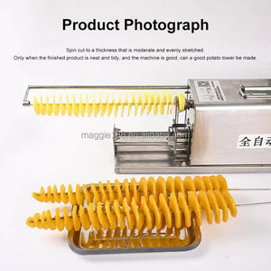 Petit bureau manuel/électrique/batterie frites bouclées torsion spirale puces faisant la Machine pour <span class=keywords><strong>tour</strong></span> <span class=keywords><strong>de</strong></span> pommes <span class=keywords><strong>de</strong></span> terre Machine - Product Image 5