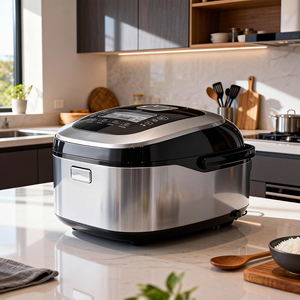 Cuisinière à riz multifonctionnelle intelligente de haute qualité 5L pour une cuisson saine avec tasse doseuse pour usage domestique - Product Image 1