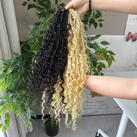 Cheveux à tresser en mélange de cheveux naturels, blond 613, en vrac, 10 pouces, 0,6 cm, doux et d'apparence naturelle, pour tresses bohèmes, directement de l'usine