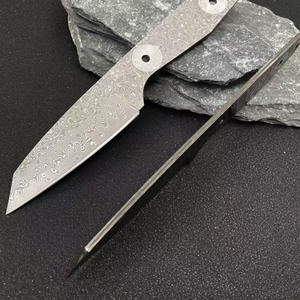 Dropshipping Shopify VG10 Damascus Steel Knife Blank DIY Semi Finished Blade For Camping <b>Fishing</b> Outdoor EDC <b>Tool</b> Making - Product Image 5