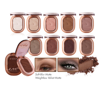 Natürliche Vegane Lidschatten-Palette Leichtgewichtige Großhandels-Lidschatten-Palette Make-up Matt Weich Schimmernd Samt Einzel-Lidschatten