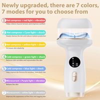7 en 1 Massage chaud et froid du cou Booster de lueur du visage Dispositif de beauté Outils de soins de la peau du visage Anti-âge Microcurrent Lift Soins du visage