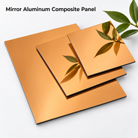 Panneau composite en aluminium miroir, couleur personnalisée, 3 mm, pour la décoration de cloisons de bureau