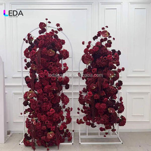 LEDA Décoration Florale Artificielle de Luxe Personnalisée pour Mariage, Rose Rouge, Hortensia, Composition Florale Mixte - Product Image 4