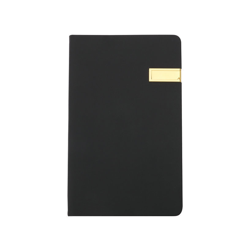 A5 Pu Leather Simple Custom logo Steno Binding Notebook Diary Journal Planner with USB Flash Disk for New Most Trending Items