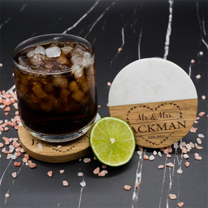 High Quality Marble Wood <strong>Coasters</strong> Custom Engraved Marble and Wood <strong>Coasters</strong> Wooden Marble <strong>Coasters</strong> <strong>for</strong> <strong>Drinks</strong> - Product Image 5