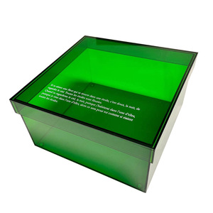 Tùy chỉnh in cao cấp hộp lưu trữ vuông lớn rõ ràng Hộp Quà Tặng <span class=keywords><strong>Acrylic</strong></span> có nắp đậy - Product Image 1