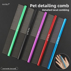 Peine de Aseo <span class=keywords><strong>Mini</strong></span> de Acero Inoxidable <span class=keywords><strong>para</strong></span> Mascotas con Mango Ovalado y Dientes Finos <span class=keywords><strong>para</strong></span> el Cuidado Facial de <span class=keywords><strong>Perros</strong></span> y Gatos, 13 cm - Product Image 5