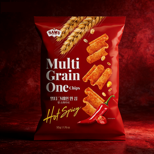 Chips Multigrano Sabor Picante, Enriquecidos con Granos Integrales, Crujientes, Aromáticos, Envasados Individualmente - Product Image 1