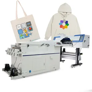 Water Based Ink Screen Printing 60cm DTF Multi Material Printer of 2 Heads I3200