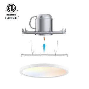 Lanbot China fabrica 24 pulgadas 35W 5CCT Luz de techo led redonda ovalada producto ETL con 50000 horas para luz LED de interior