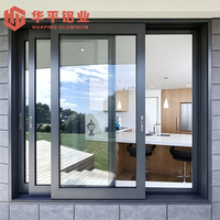 Fenêtre coulissante contemporaine en aluminium avec un design de cadre fin et épuré pour les projets de décoration extérieure de villas