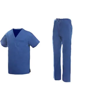 OEM Medical Clothing Hospital Uniform Doctors Nurses Men Women nursing scrub uniform Hospital Clothing Patient Gown Clothing