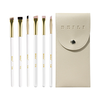 Kit de teinture pour sourcils ultra-fin avec manche en bois et pinceau en nylon, crayon à sourcils à poils synthétiques, marque privée