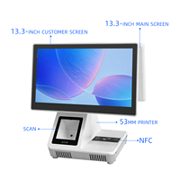 Sistema POS de Alto Rendimiento con Windows 11 de 13.3 Pulgadas, Intel Core i5/i7, Todo en Uno, Caja Registradora para Supermercados y Restaurantes de Alto Tráfico