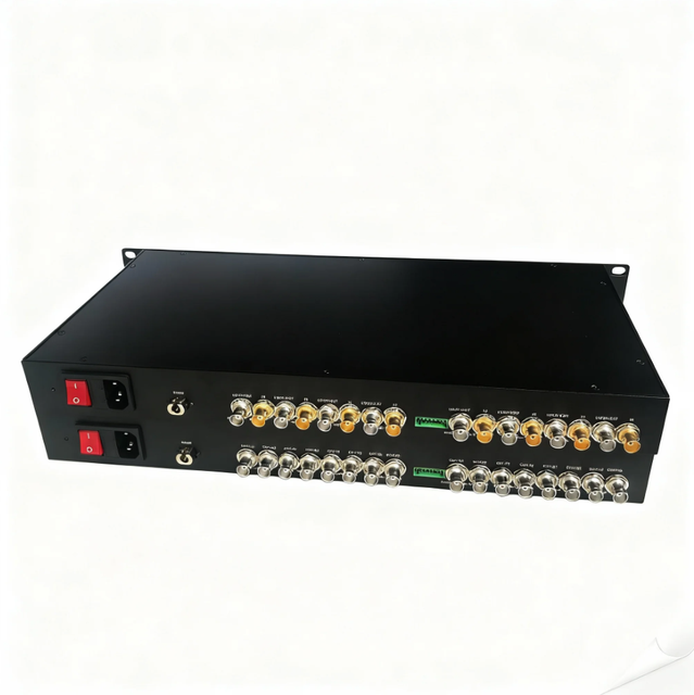 E-link 4-Ch Bidirectional 3G-SDI Aluminum Alloy Fiber Video Converter 20km Transmission for Broadcast Camera Signal Reverse