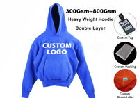 Produsen Hoodie Berkualitas Tinggi, Ukuran Besar, Model Crop Boxy Drop Shoulder, Bahan Fleece 100% Katun, Berat 450Gsm