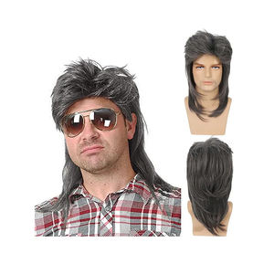คุณภาพสูงวิก<span class=keywords><strong>ผม</strong></span>ผู้ชาย Semi-ยาววิก<span class=keywords><strong>ผม</strong></span>สีน้ํา<span class=keywords><strong>ต</strong></span>าล<span class=keywords><strong>ผม</strong></span><span class=keywords><strong>หยิก</strong></span> 80 วินเทจบทบาทเล่นวิก<span class=keywords><strong>ผม</strong></span>ฮาโลวีนชุด - Product Image 1