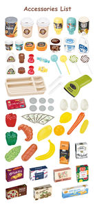 Jouets de supermarché pour enfants, <span class=keywords><strong>caisse</strong></span> <span class=keywords><strong>enregistreuse</strong></span> de jeu d'imitation avec divers accessoires - Product Image 6