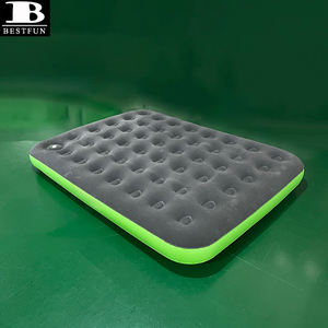 ที่นอนลมแบบพองได้ขนาดควีนไซส์ ทนทาน พร้อมปั๊มเท้าในตัว ที่นอนลมแบบคู่เคลือบผิวกำมะหยี่ แผ่นรองนอนพกพาสำหรับกิจกรรมกลางแจ้ง - Product Image 2