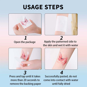 1 Juego de 5 Piezas de Tatuajes Temporales Adhesivos de Papel con Patrones Pequeños, Hermosos y Artísticos de Mariposas, Tatuajes Impermeables para Cara, Brazo, Cuerpo y <span class=keywords><strong>Pierna</strong></span> - Product Image 6