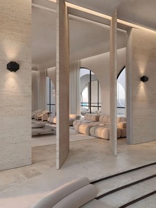 Navona Travertin, style moderne, design poli, décoration murale pour la maison, pierre naturelle, marbre - Product Image 6