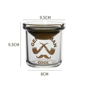 Cendrier en verre pour cigares, logo personnalisé, moderne et créatif, cendrier de voiture avec couvercle hermétique, cendriers en verre créatifs en forme d'entonnoir pour voiture - Product Image 3