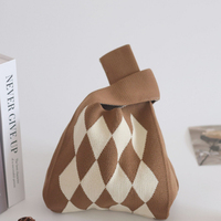 Personalisierte wiederverwendbare Einkaufstasche aus gestricktem Canvas, gehäkelte Unisex-Handtasche mit Ketten