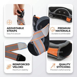 Attelle <span class=keywords><strong>de</strong></span> <span class=keywords><strong>cheville</strong></span> réglable à compression sécurisée pour blessures sportives et récupération, design fin, CE ISO FDA OEM - Product Image 3