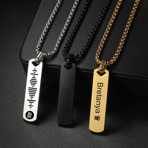 Joyería de sublimación, grabado láser, etiqueta de Metal, placa de nombre de <span class=keywords><strong>oro</strong></span> de acero inoxidable, collar de etiqueta de perro para hombres y mujeres - Product Image 2