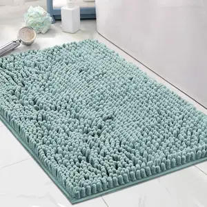 Chenille Kitchen Rug Floor Mats Modern Rectangle Machine Made,tufted 40*60cm,50*80cm or Custom Solid Color Individual Packing